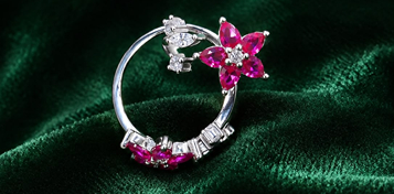Floral Sterling Silver Toe Rings